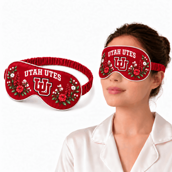 Utah Utes Floral Sleep Mask