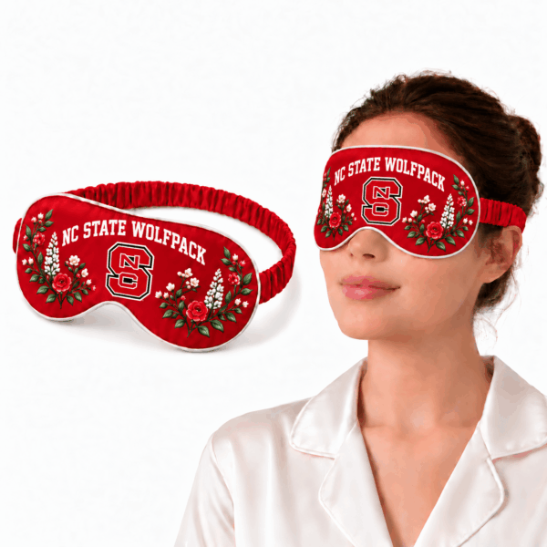 NC State Wolfpack Floral Sleep Mask