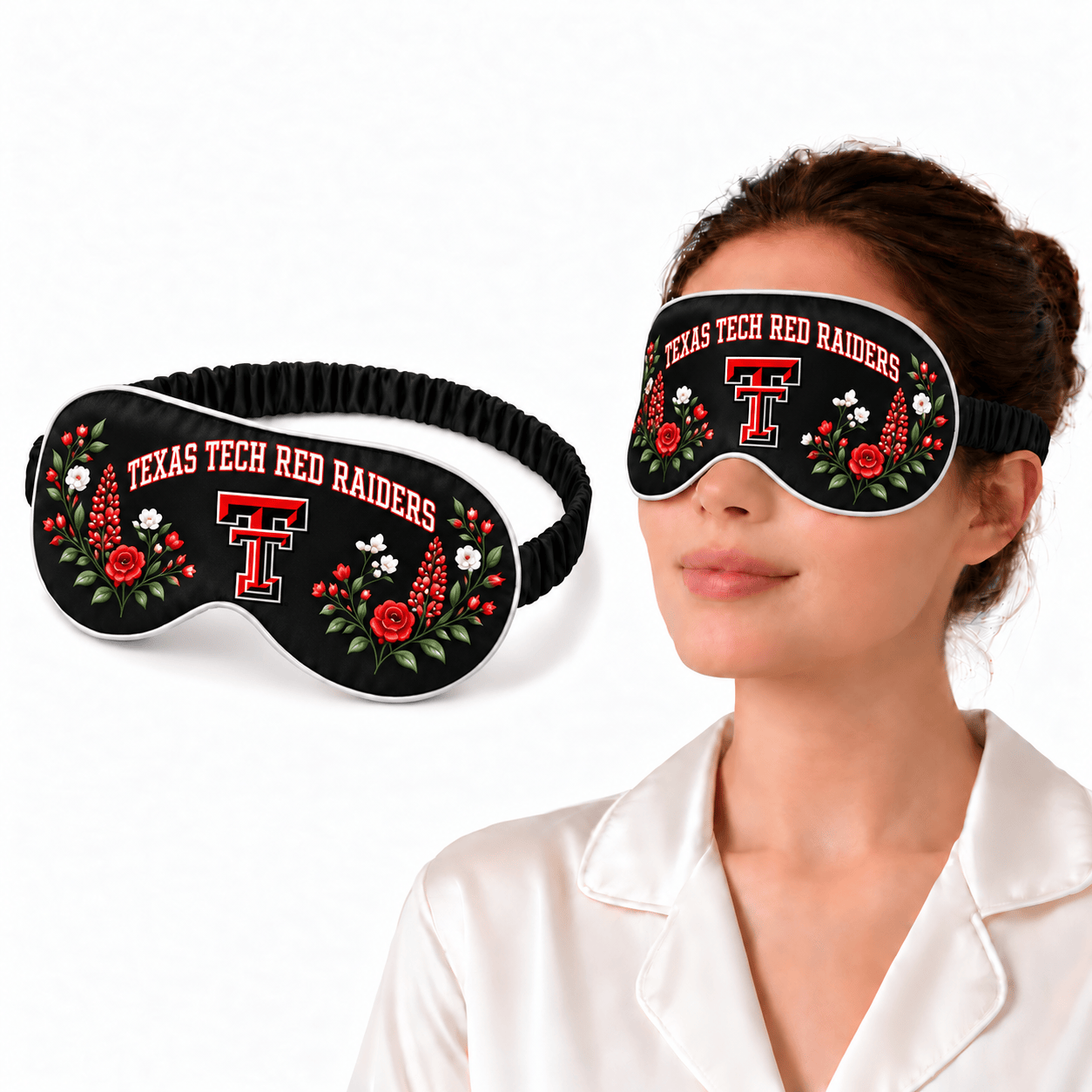 Texas Tech Red Raiders Floral Sleep Mask