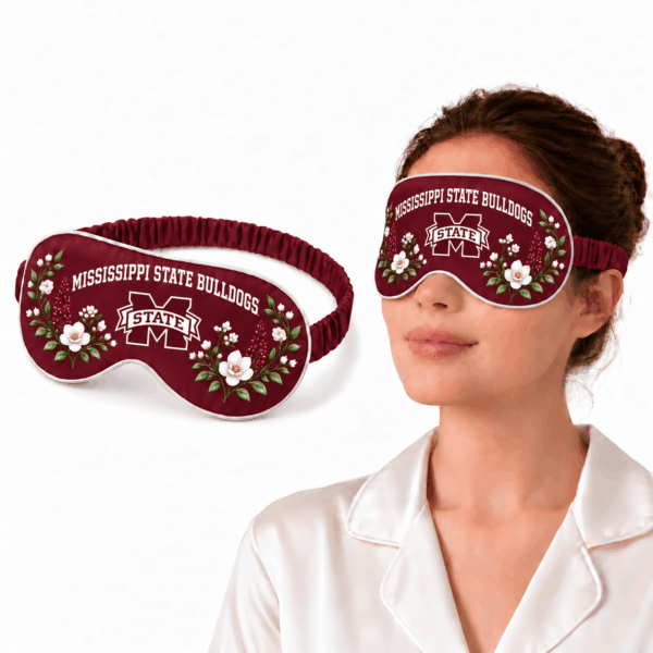 Mississippi State Bulldogs Floral Sleep Mask