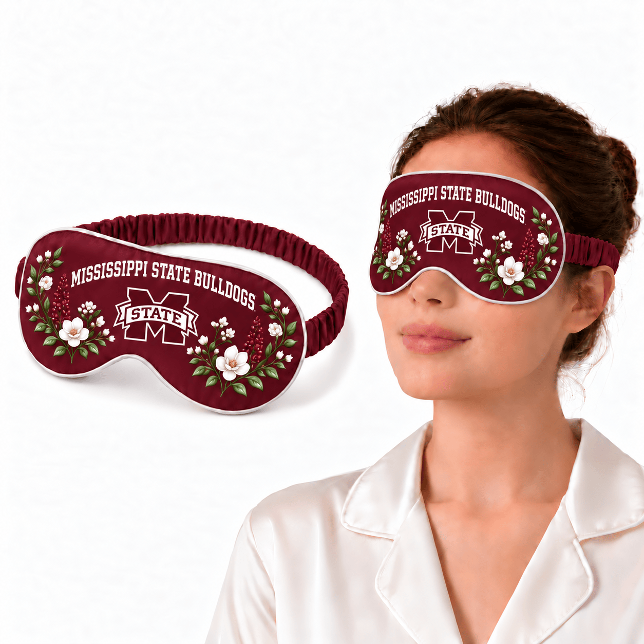 Mississippi State Bulldogs Floral Sleep Mask
