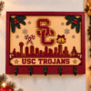 USC Trojans Chirstmas Wooden Key Rack