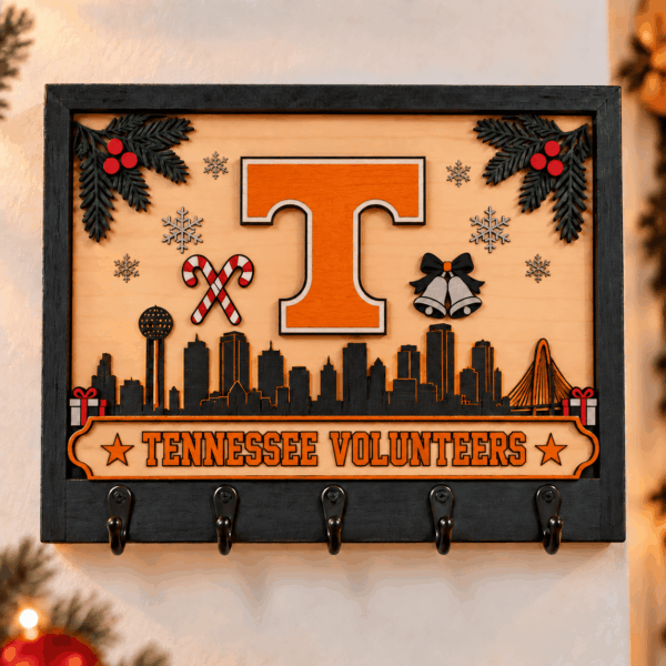 Tennessee Volunteers Chirstmas Wooden Key Rack