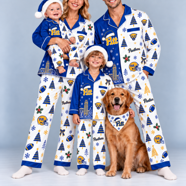 Pittsburgh Panthers Family Matching Christmas Pajamas Set - Football Fan Sleepwear, Festive Family Outfit