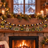 Iowa Hawkeyes Wooden Christmas Garland – Football Team Holiday Hanging Decorations