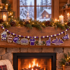 TCU Horned Frogs Wooden Christmas Garland – Football Team Holiday Hanging Decorations