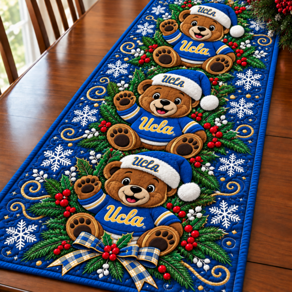 UCLA Bruins Christmas Mascot Table Runner