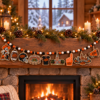 Oklahoma State Cowboys Wooden Christmas Garland – Football Team Holiday Hanging Decorations