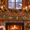 Baylor Bears Wooden Christmas Garland – Football Team Holiday Hanging Decorations