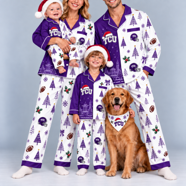 TCU Horned Frogs Family Matching Christmas Pajamas Set - Football Fan Sleepwear, Festive Family Outfit