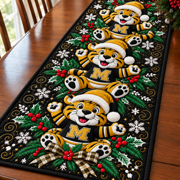 Missouri Tigers Christmas Mascot Table Runner