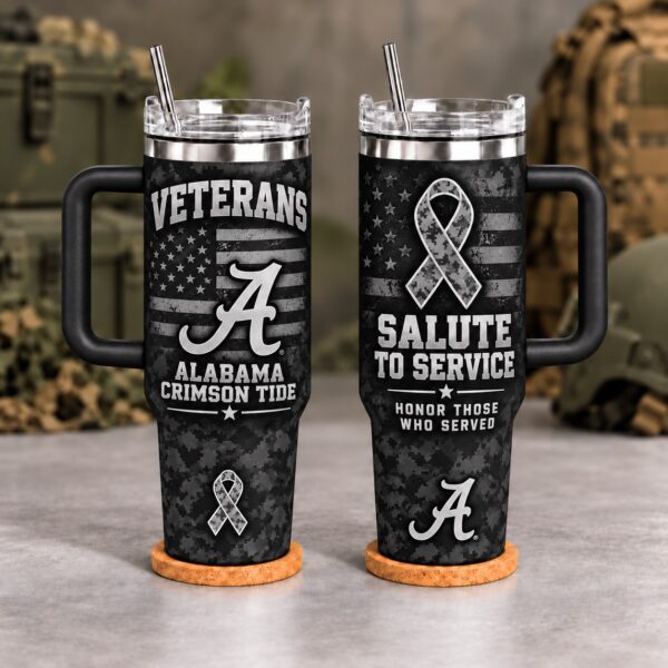Alabama Crimson Tide Veterans Salute To Service 40oz Tumbler