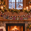 South Carolina Gamecocks Wooden Christmas Garland – Football Team Holiday Hanging Decorations