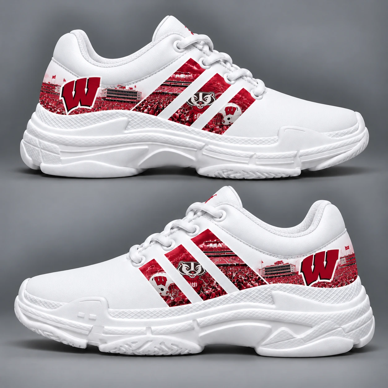 Wisconsin Badgers Ultimate Fan Spirit Sneakers – Game Day Edition