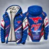 SMU Mustangs Men's Christmas Graphic Hooded Winter Coat – Festive Holiday Edition