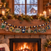 Notre Dame Fighting Irish Wooden Christmas Garland – Football Team Holiday Hanging Decorations