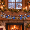 Kentucky Wildcats Wooden Christmas Garland – Football Team Holiday Hanging Decorations