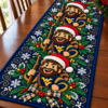 West Virginia Mountaineers Christmas Mascot Table Runner