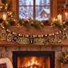 Missouri Tigers Wooden Christmas Garland – Football Team Holiday Hanging Decorations
