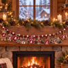 Washington State Cougars Wooden Christmas Garland – Football Team Holiday Hanging Decorations