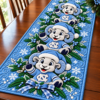 North Carolina Tar Heels Christmas Mascot Table Runner