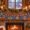 Air Force Falcons Wooden Christmas Garland – Football Team Holiday Hanging Decorations