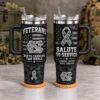 North Carolina Tar Heels Veterans Salute To Service 40oz Tumbler