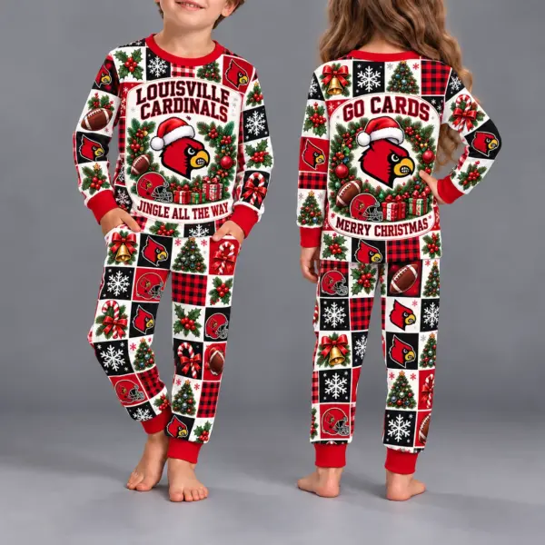 Louisville Cardinals Kids Christmas Pajama Set