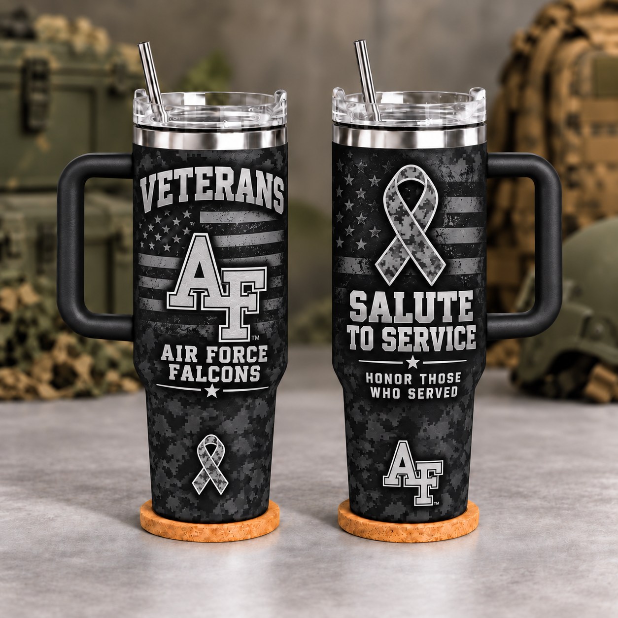 Air Force Falcons Veterans Salute To Service 40oz Tumbler