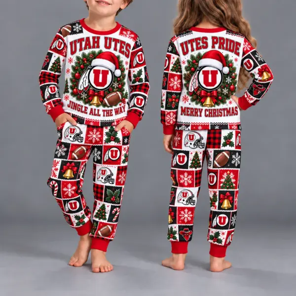 Utah Utes Kids Christmas Pajama Set