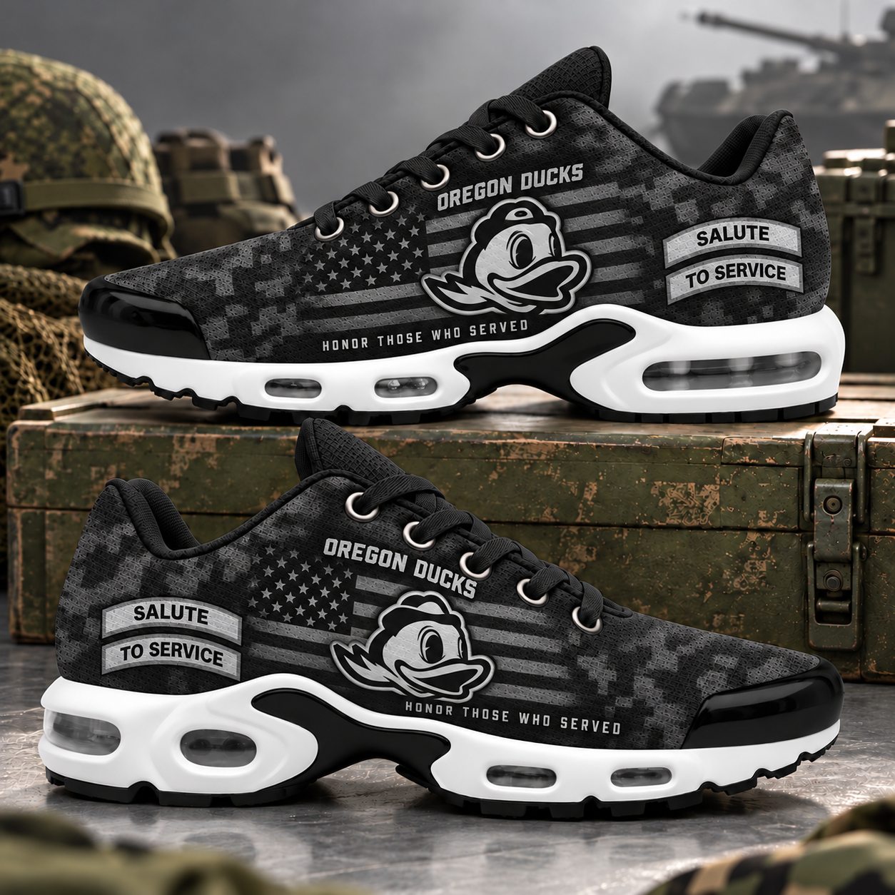 Oregon Ducks Veterans Salute To Service Air Max Sneakers