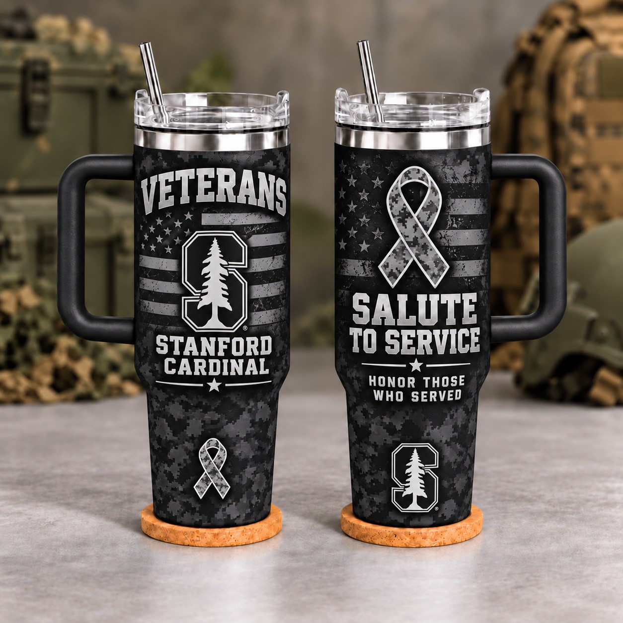 Stanford Cardinal Veterans Salute To Service 40oz Tumbler