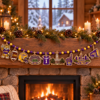 LSU Tigers Wooden Christmas Garland – Football Team Holiday Hanging Decorations
