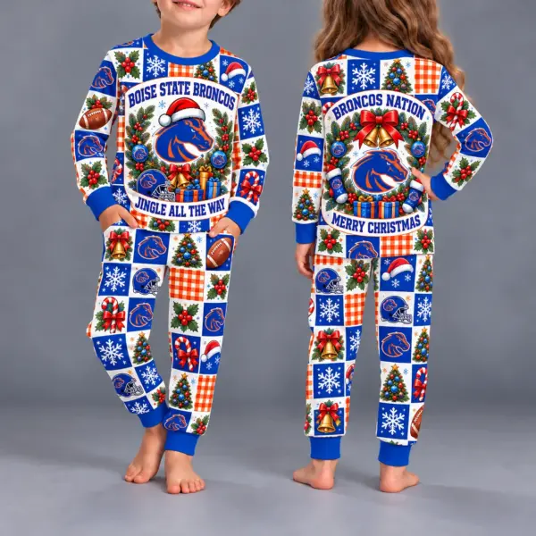 Boise State Broncos Kids Christmas Pajama Set
