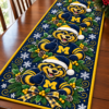 Michigan Wolverines Christmas Mascot Table Runner