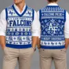 Air Force Falcons Christmas Argyle Football Fan V-Neck Sleeveless Knit Vest