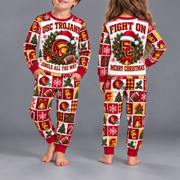 USC Trojans Kids Christmas Pajama Set