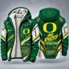 Oregon Ducks Men's Christmas Graphic Hooded Winter Coat – Festive Holiday Edition