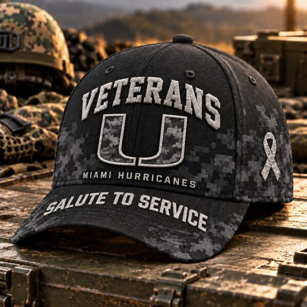 Miami (FL) Hurricanes Veterans Salute To Service Baseball Cap