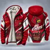 Louisville Cardinals Men's Christmas Graphic Hooded Winter Coat – Festive Holiday Edition