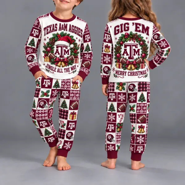 Texas A&M Aggies Kids Christmas Pajama Set