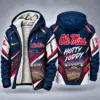 Ole Miss Rebels Men's Christmas Graphic Hooded Winter Coat – Festive Holiday Edition