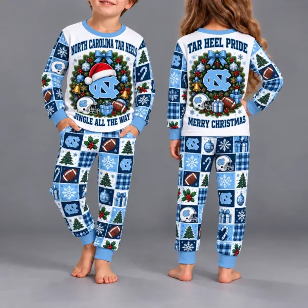North Carolina Tar Heels Kids Christmas Pajama Set