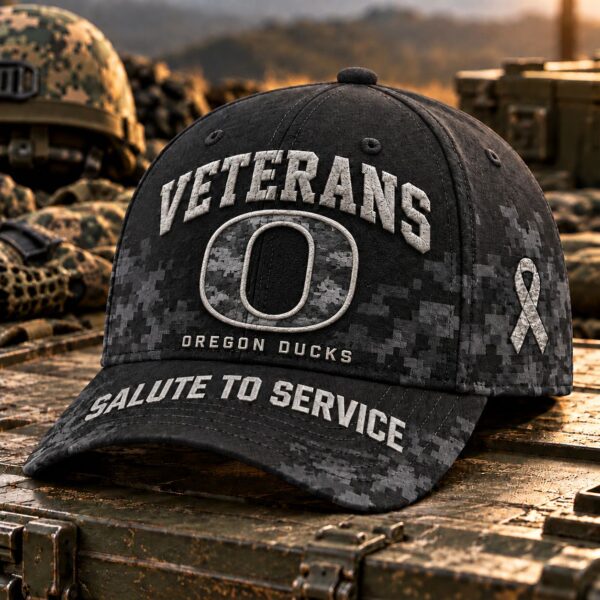 Oregon Ducks Veterans Salute To Service Baseball Cap