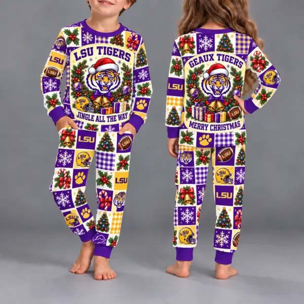 LSU Tigers Kids Christmas Pajama Set