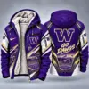 Washington Huskies Men's Christmas Graphic Hooded Winter Coat – Festive Holiday Edition