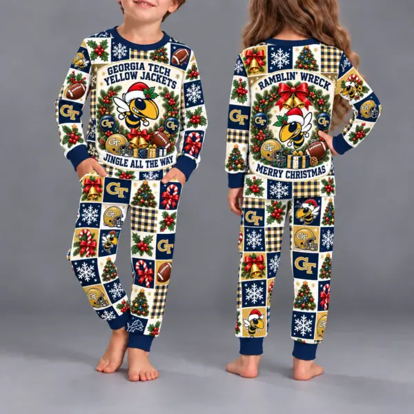 Georgia Tech Yellow Jackets Kids Christmas Pajama Set