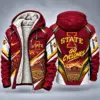 Iowa State Cyclones Men's Christmas Graphic Hooded Winter Coat – Festive Holiday Edition