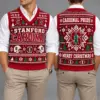 Stanford Cardinal Christmas Argyle Football Fan V-Neck Sleeveless Knit Vest