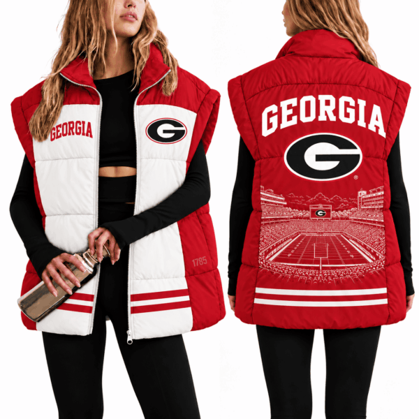Georgia Bulldogs Oversize Women Puffer Vest